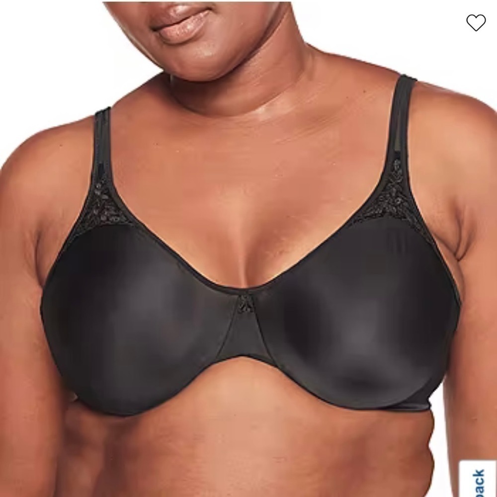 Bali Passion For Comfort Seamless Full Coverage Underwire Black Bra Size 38E